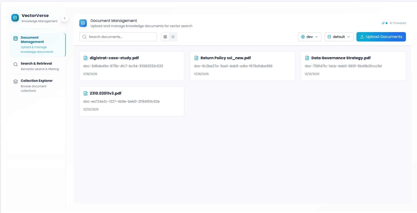 Document Upload Interface