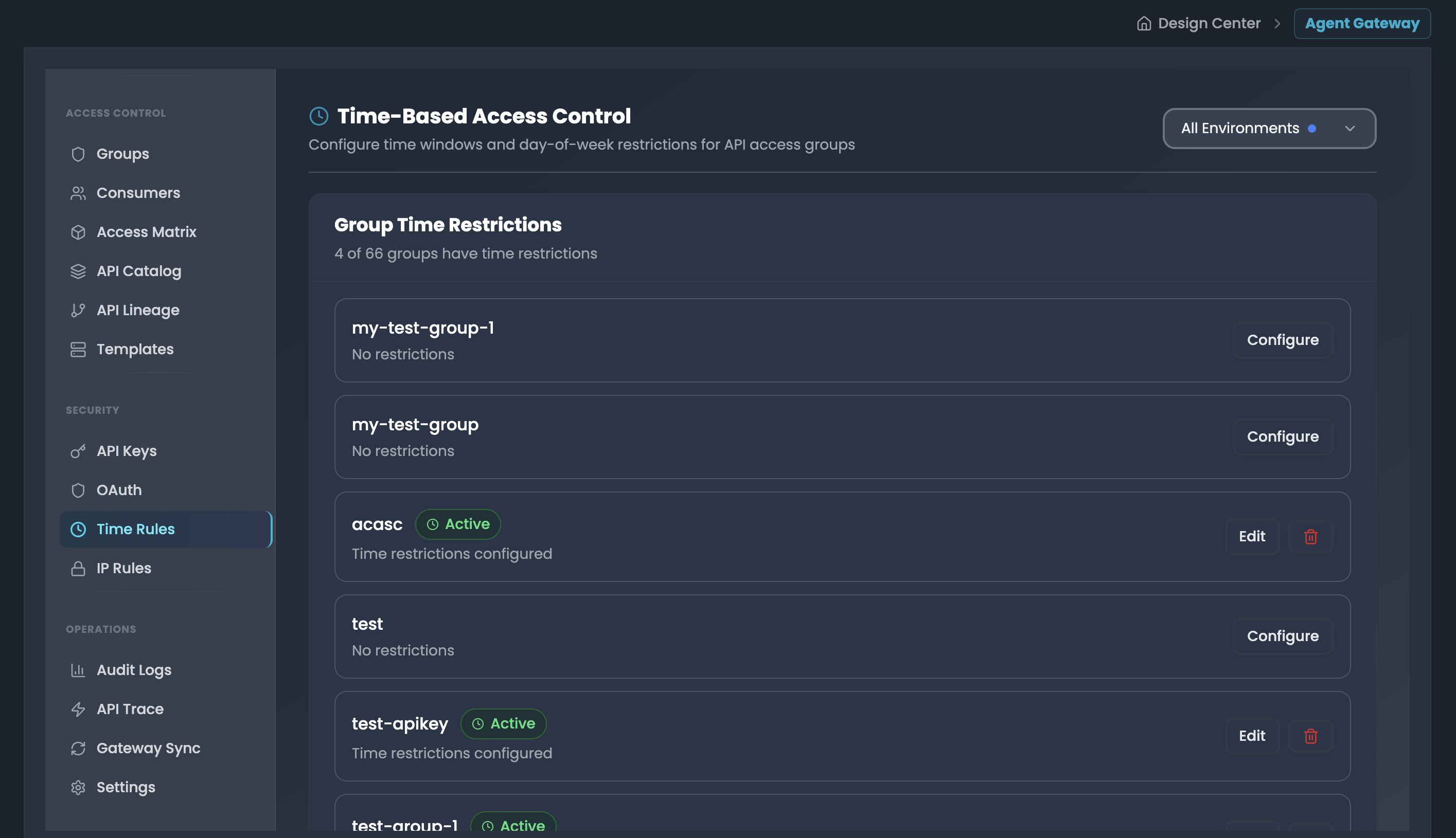 Time-based access control