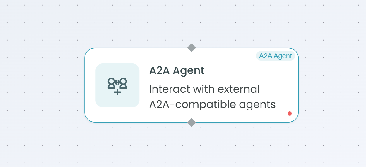 A2A Agent node in workflow builder