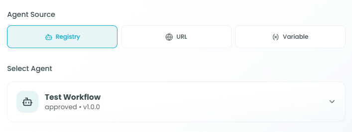 Agent Source options
