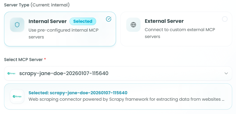 MCP Tool node in workflow builder