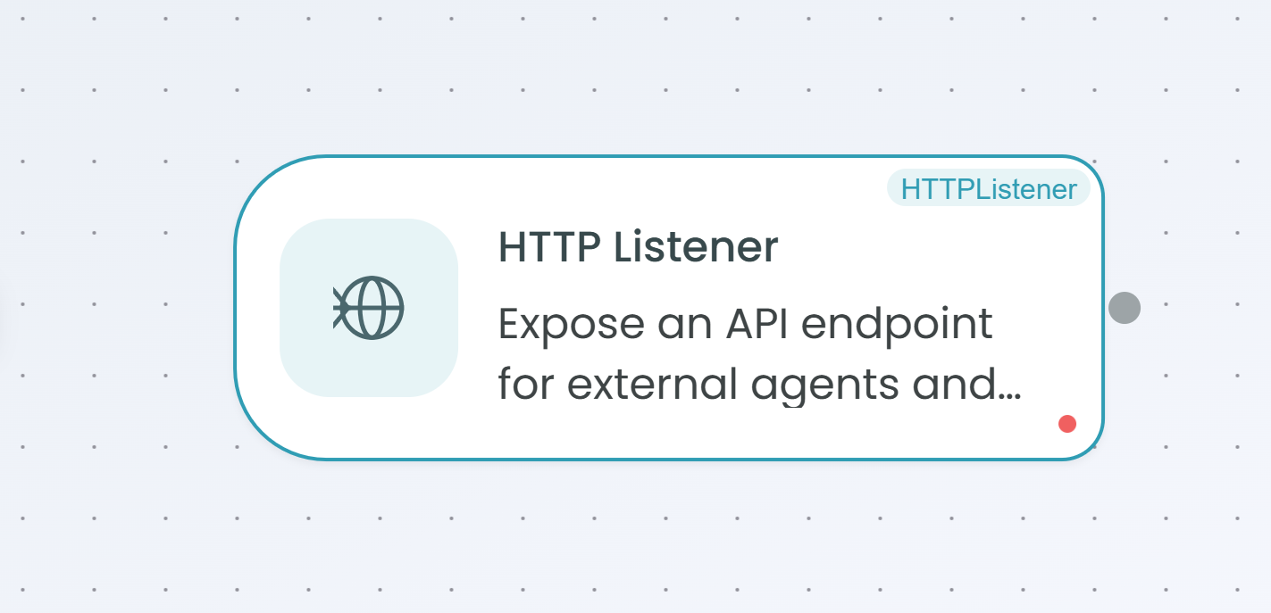 HTTP Listener Trigger node in workflow builder